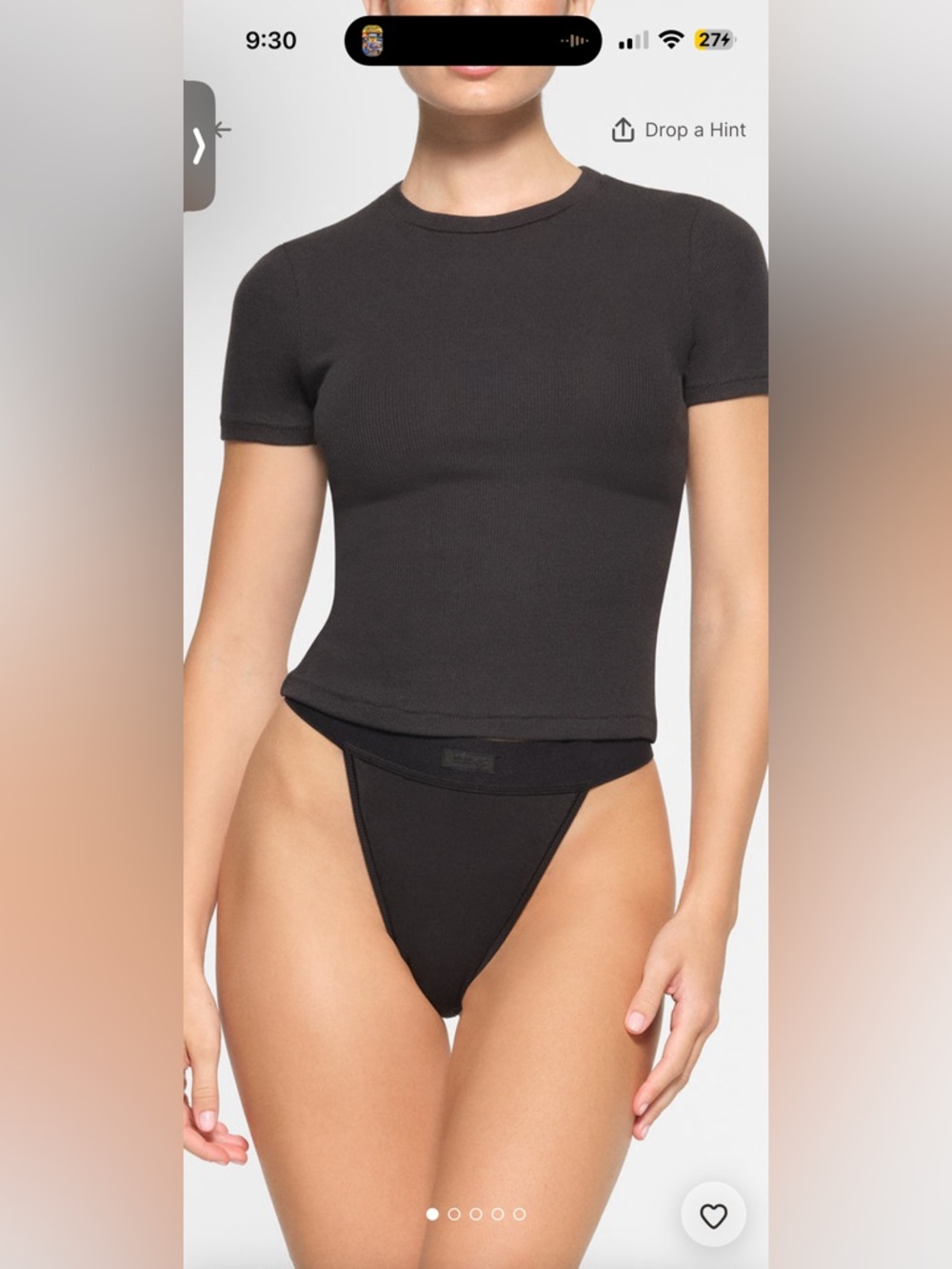 Skims cotton rib t -shirt